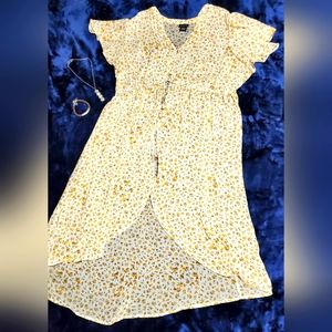 Hi lo floral long blouse